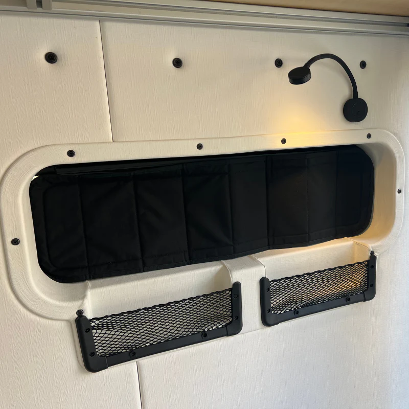 Mercedes Sprinter 10x33 Bunk Window Trim Ring with Storage Cubbies - Image 6