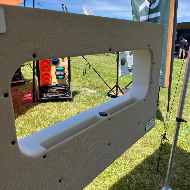 Mercedes Sprinter 10x33 Bunk Window Trim Ring with Storage Cubbies - Image 7