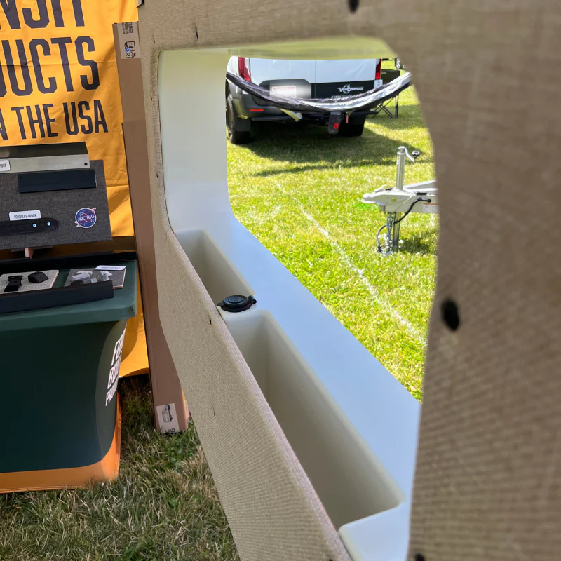 Mercedes Sprinter 10x33 Bunk Window Trim Ring with Storage Cubbies - Image 9